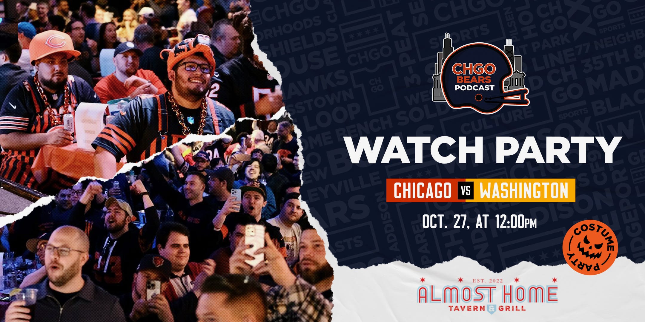 CHGO Bears Watch Party and Costume Contest at Almost Home